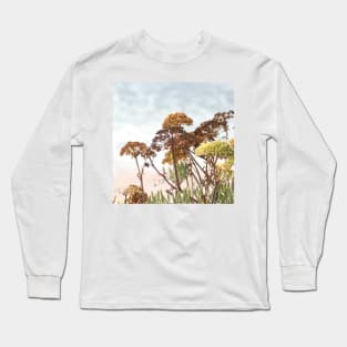 Succulent wild flowers by the sea - sea fennel Long Sleeve T-Shirt